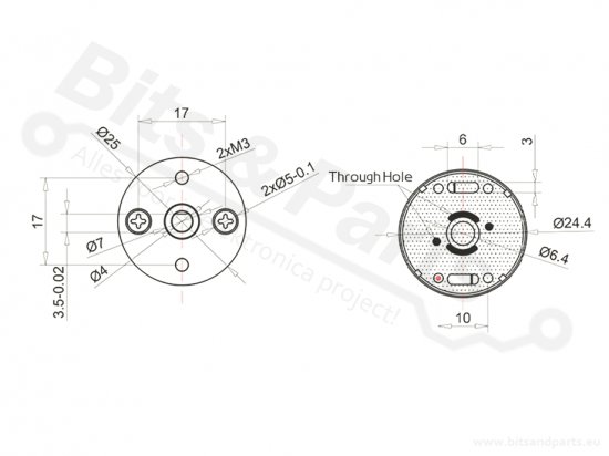 Motor DC JGA25-370 6V 1360rpm gear motor